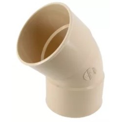 Nicoll PVC-Ti bocht 45 graden mof-mof beige Ø100