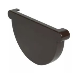 NICOLL Techtan LG33 PVC-Ti eindstuk goot bruin