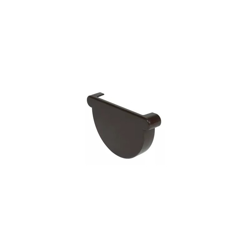 NICOLL Techtan LG25 PVC-Ti eindstuk goot bruin