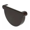 NICOLL Techtan LG25 PVC-Ti eindstuk goot bruin