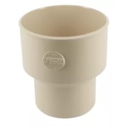 Nicoll PVC-Ti verloopstuk centrisch Ø100-Ø80 mof-spie beige