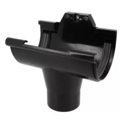 NICOLL Techtan LG25 PVC-Ti centraaluitloop d80 met rubber inlage zwart