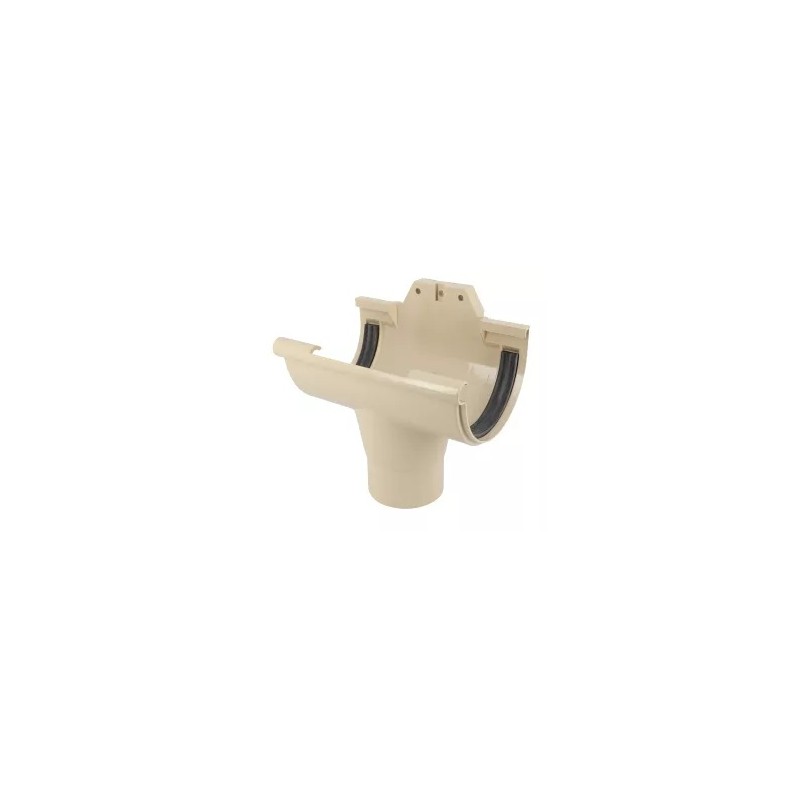 NICOLL Techtan LG25 PVC-Ti centraaluitloop d80 met rubber inlage beige