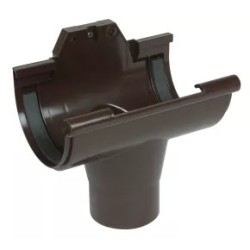 NICOLL Techtan LG25 PVC-Ti centraaluitloop d80 met rubber inlage bruin