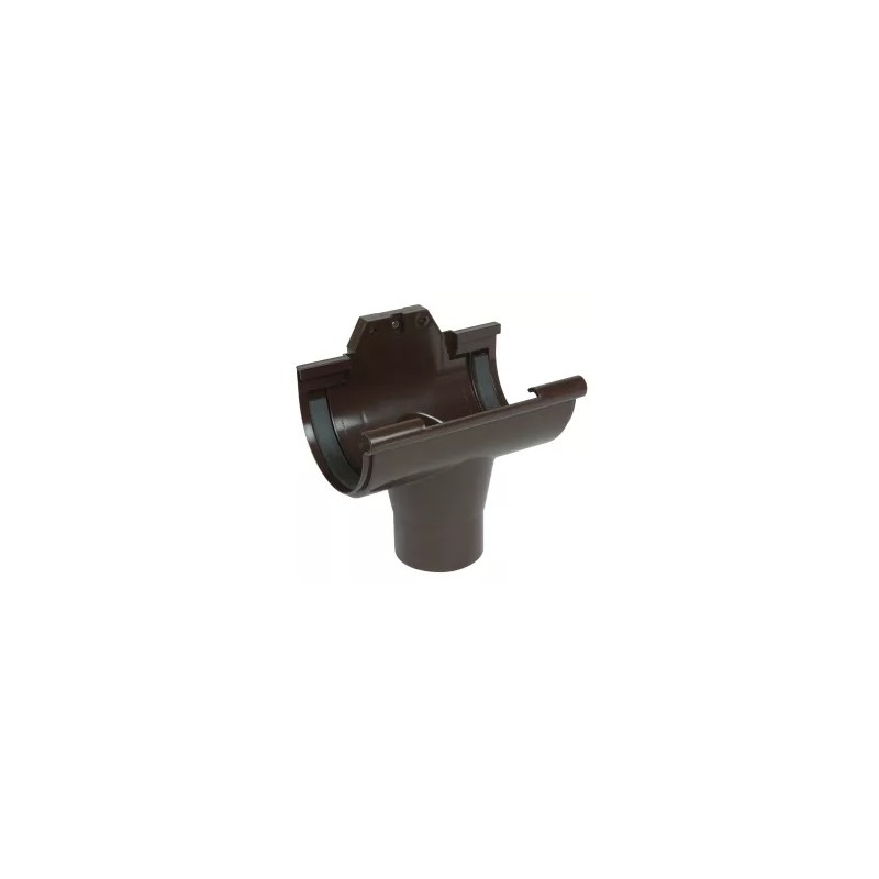 NICOLL Techtan LG25 PVC-Ti centraaluitloop d80 met rubber inlage bruin