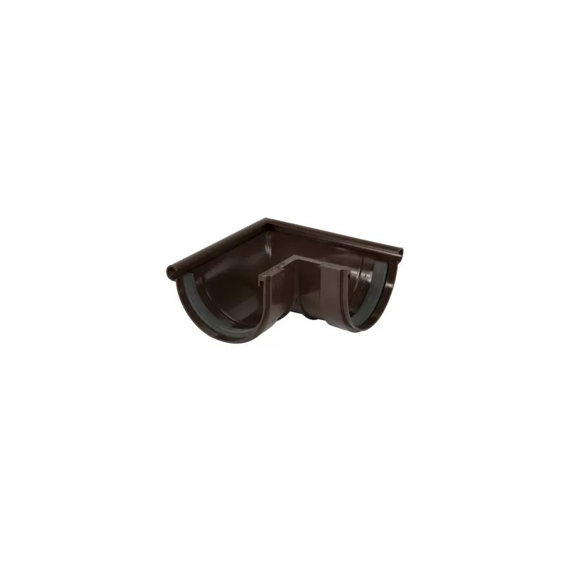 NICOLL Techtan LG25 PVC-Ti buitenhoekstuk 90g rubber inlage bruin