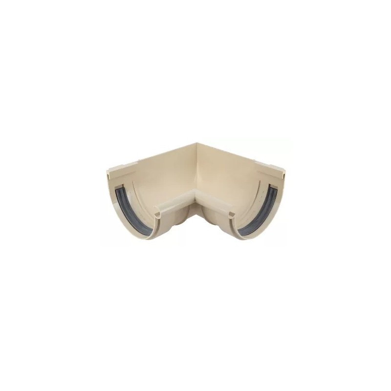 NICOLL Techtan LG25 PVC-Ti binnenhoekstuk 90g rubber inlage beige