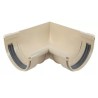 NICOLL Techtan LG25 PVC-Ti binnenhoekstuk 90g rubber inlage beige