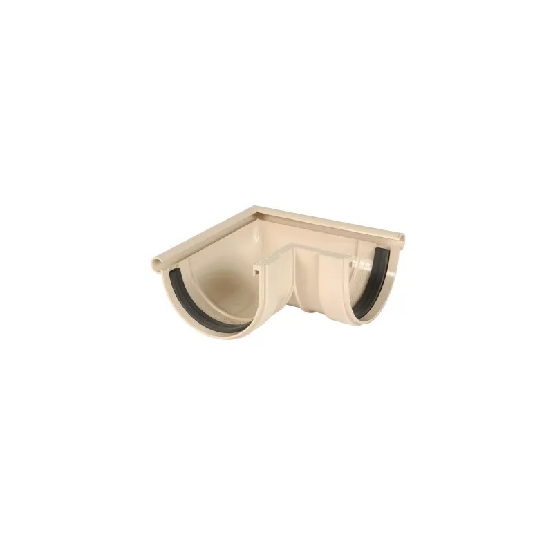 NICOLL Techtan LG25 PVC-Ti buitenhoekstuk 90g rubber inlage beige