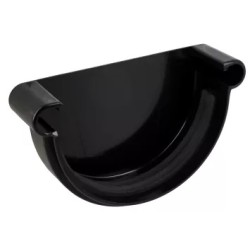 NICOLL Techtan LG25 PVC-Ti eindstuk goot rubber inlage zwart