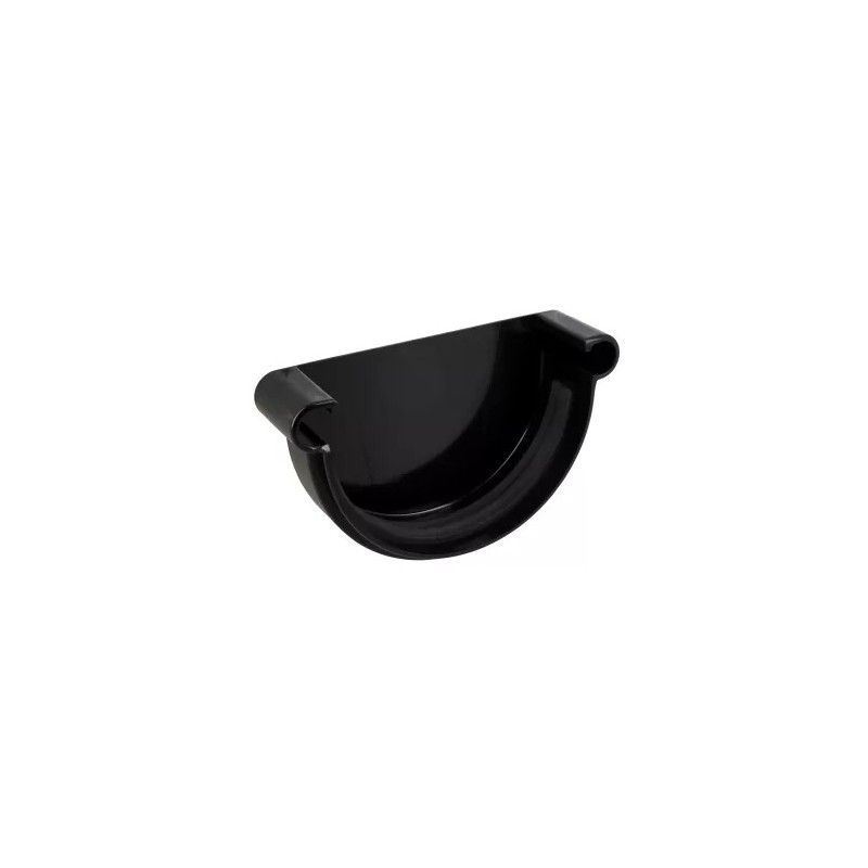 NICOLL Techtan LG25 PVC-Ti eindstuk goot rubber inlage zwart