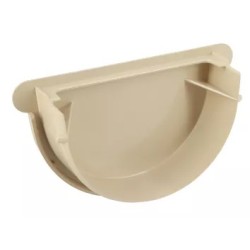 NICOLL Techtan LG25 PVC-Ti eindstuk centraaluitloop rubber beige