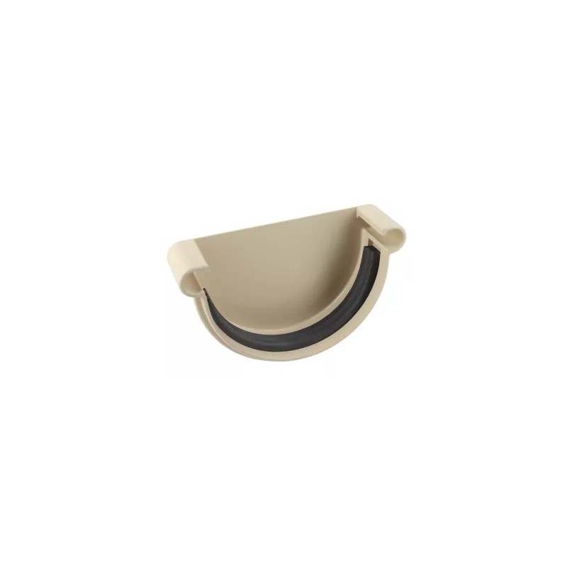 NICOLL Techtan LG25 PVC-Ti eindstuk goot rubber inlage beige