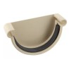 NICOLL Techtan LG25 PVC-Ti eindstuk goot rubber inlage beige