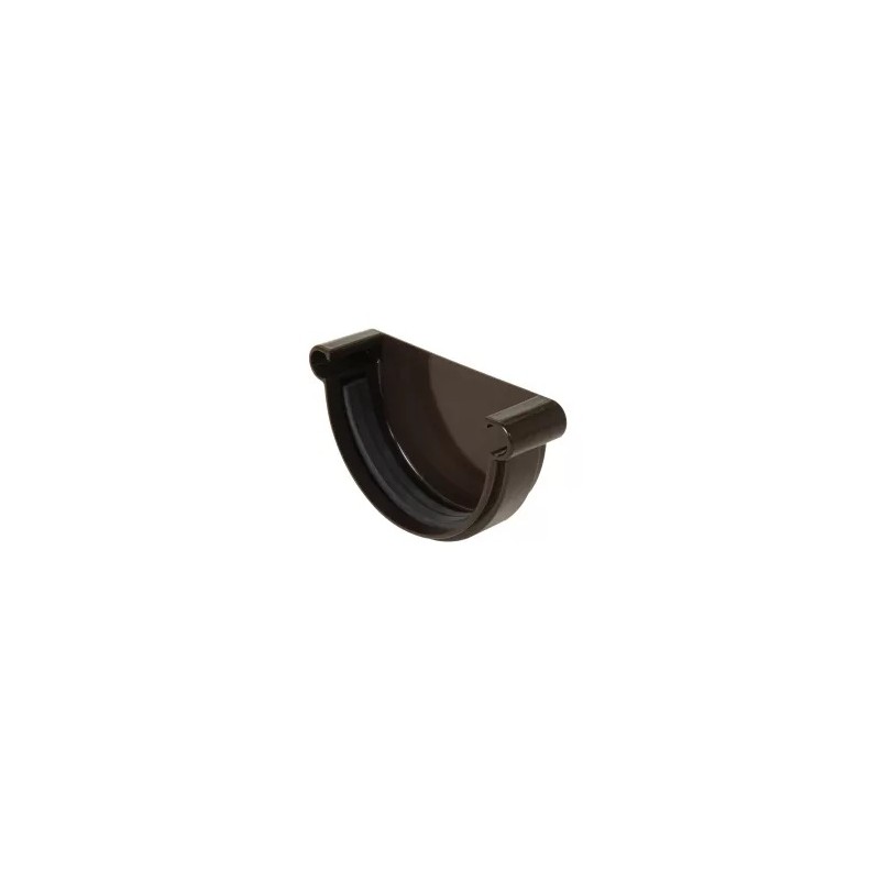 NICOLL Techtan LG25 PVC-Ti eindstuk goot rubber inlage bruin