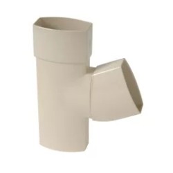 NICOLL Techtan Ovation LG28 PVC-Ti T-stuk 67,5° 90x56 m/vse beige