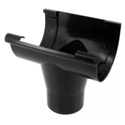NICOLL Techtan LG25 PVC-Ti centraaluitloop d80 zwart
