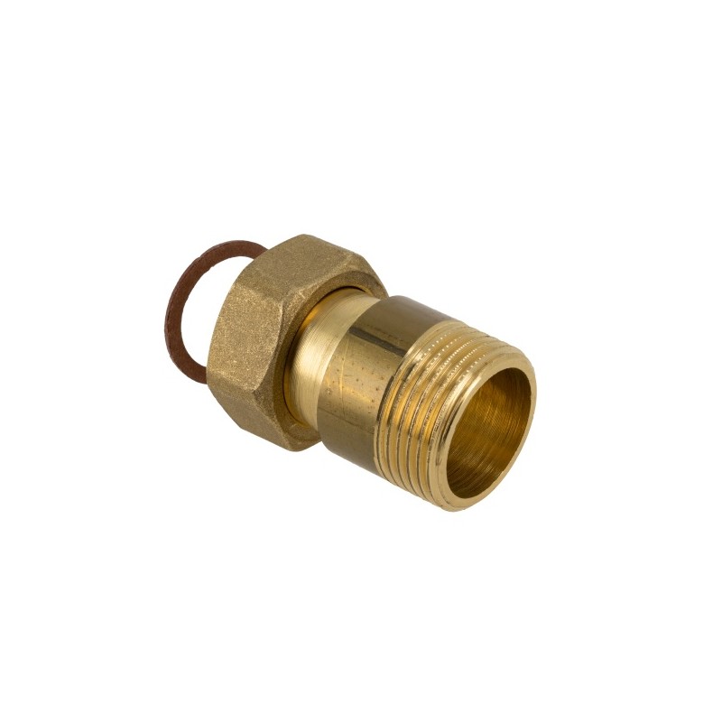BONFIX Draad messing 2-delige koppeling 1/2" bt recht x 1/2" vlak bi
