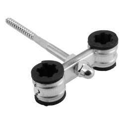 BONFIX duplo beugel U-model met muurpen 15 mm met EPDM inlage