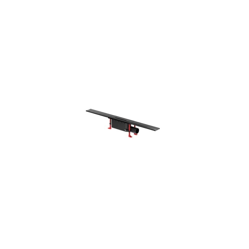 ACO Showerdrain S douchegoot standaard Black 1600mm