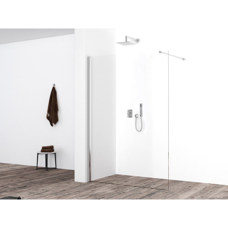 Eco inloopdouche 600 x 2000 x 8 mm nano helder glas/chroom
