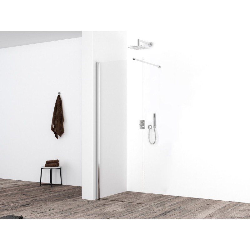 Eco inloopdouche 700 x 2000 x 8 mm nano helder glas/chroom