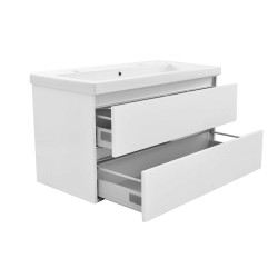 Vision onderkast met 2 laden 100 x 46 cm glans wit