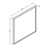 Ribbella spiegel met frame 80 cm mat zwart