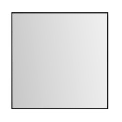 Ribbella spiegel met frame 80 cm mat zwart