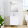 Sephia badmeubel compleet met LED spiegel 60cm mat wit