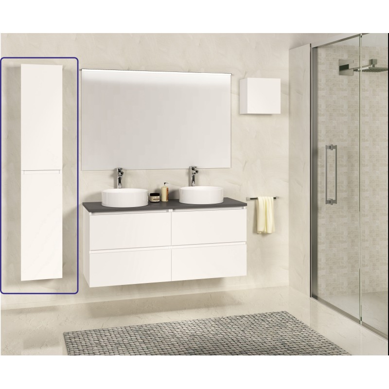Sephia kolomkast 140x30x25cm mat wit