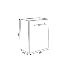 Zenti fonteinkast 40 x 22 cm glans wit