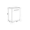 Zenti fonteinkast 40 x 22 cm glans wit