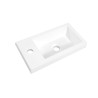 Zenti fontein 40 x 22 x 5 cm kunstmarmer glans wit