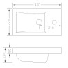 Zenti fontein 40 x 22 x 5 cm kunstmarmer glans wit