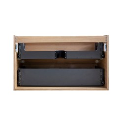 Lotus onderkast met 2 laden 80 x 45,2 cm naturel eik/mat zwart