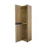 Lotus kolomkast met 2 deuren 35 cm naturel eik/mat zwart