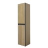 Lotus kolomkast met 2 deuren 35 cm naturel eik/mat zwart