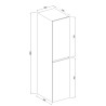 Marmaris kolomkast 160x35x35 cm mat zwart