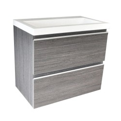 Shall onderkast 60 x 36 cm houtnerf grijs