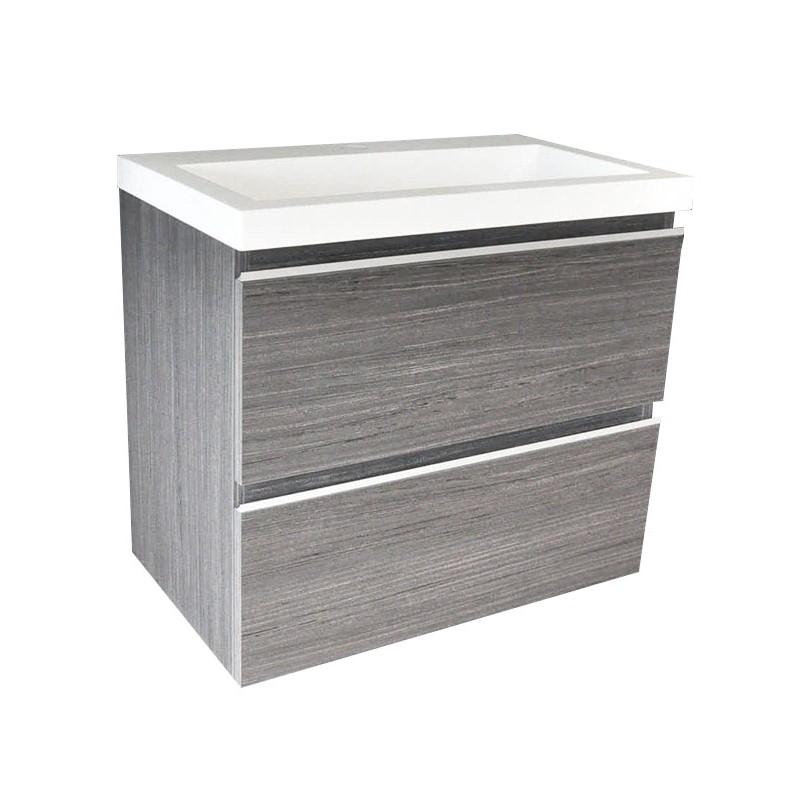 Shall onderkast 60 x 36 cm houtnerf grijs