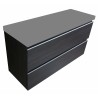 Shall onderkast 100 x 36 cm houtnerf grijs