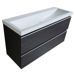 Shall onderkast 100 x 36 cm houtnerf grijs
