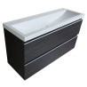 Shall onderkast 100 x 36 cm houtnerf grijs