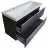 Shall onderkast 100 x 36 cm houtnerf grijs