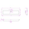 Flag wastafel enkel zonder kraangat 100x36x4 cm kunstmarmer glans wit