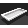 Kera wastafel enkel zonder kraangat 100x46x5 cm keramiek glans wit