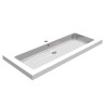 Kera wastafel enkel zonder kraangat 100x46x5 cm keramiek glans wit