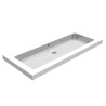Kera wastafel enkel zonder kraangat 100x46x5 cm keramiek glans wit
