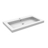 Kera wastafel enkel met 1 kraangat 80x46x5 cm keramiek glans wit